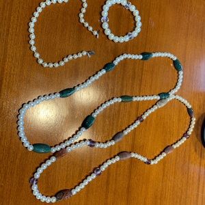 Assorted Pearl & Gem Stone Jewelry